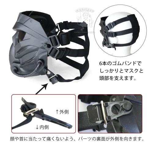 SHENKEL 2-Way Full Face Guard with Anti-Fog Cloth, Compatible with FAST Helmets, Black Lens (Gray), Airsoft, Paintball