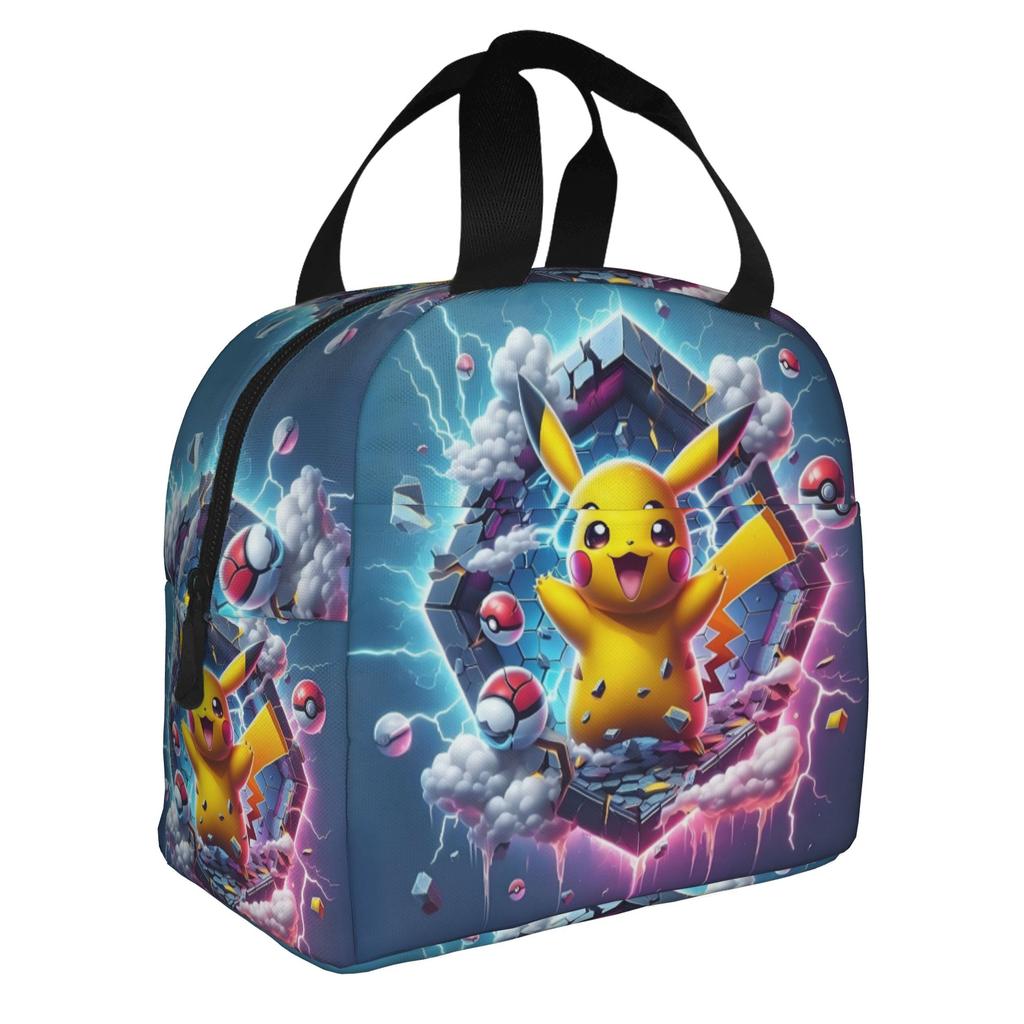 R Team Rocket Cartoon Insulated Lunch Bags for Women Anime Portable Cooler Thermal Bento Box School