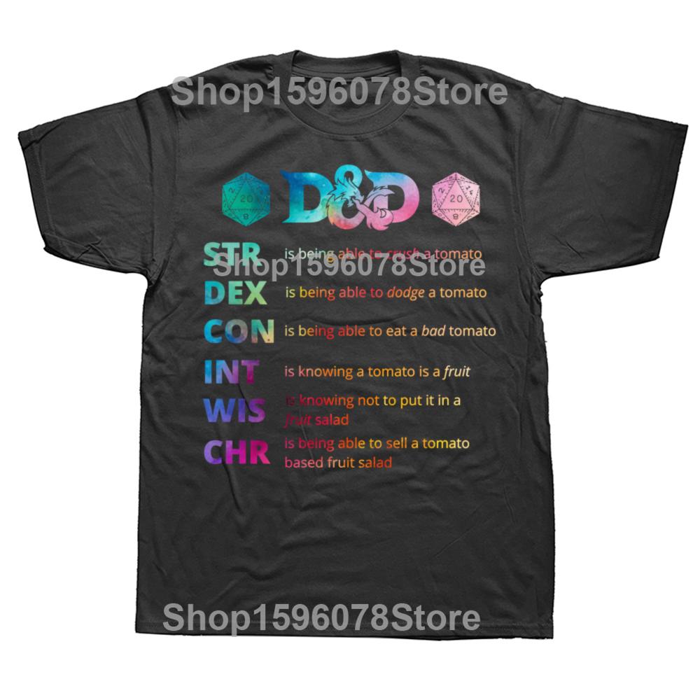 Funny Hip Hop DND Game Streetwear Dungeon Dragon T Shirt Dnd Dragon Dice Rpg T-Shirt Men Clothing Hombre Camiseta Tops Tees