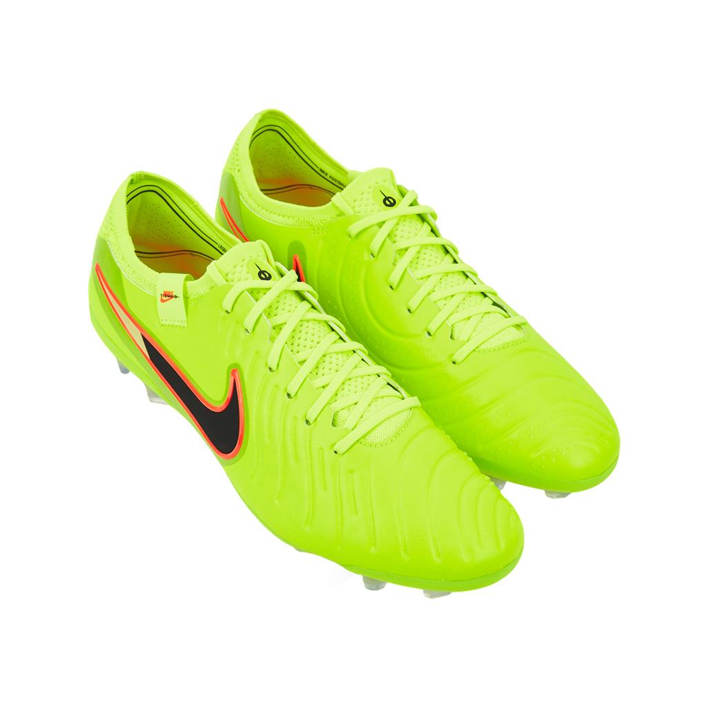 Nike Бутсы унисекс Tiempo Legend 10 Elite FG Volt Black Желтые DV4328-701