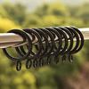 10Pcs Black Metal Curtain Rings Hanging Rings For Curtains And Rods 5 Sizes