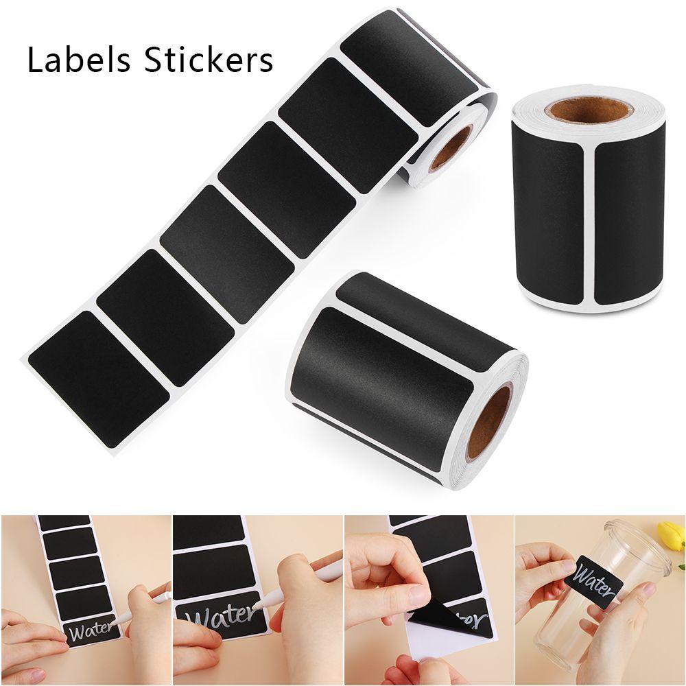 120pcs/roll Home Chalkboard Jam Jar Blackboard Label Bottle Tags Labels Stickers Marker Pen