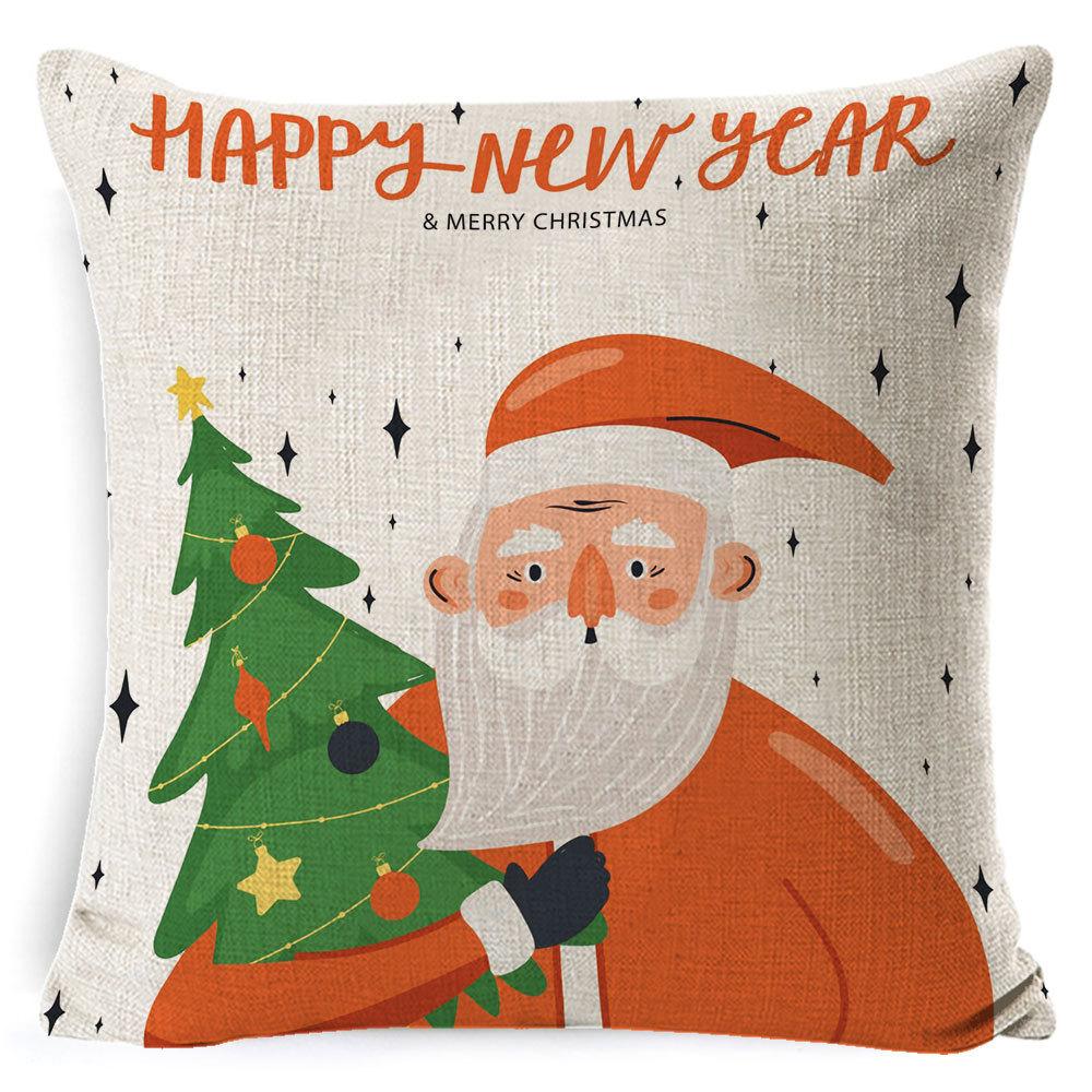 Christmas Pillow Case Christmas Light Luxury High-end Pillow Family Bed Pillow Case Home Cushion Bed Pillow