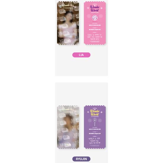 JYP Shop ITZY СПЕЦИАЛЬНЫЙ НАБОР ФОТОБИЛЕТОВ - To Wonder World