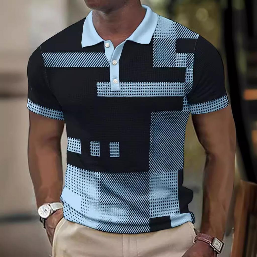 Мужская футболка поло с коротким рукавом, топы с 3D-принтом, модные, из полиэстера, дышащие, удобные, футболки поло