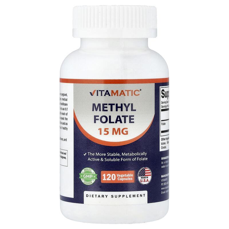 Methyl Folate, 15 mg, 120 Vegetable Capsules