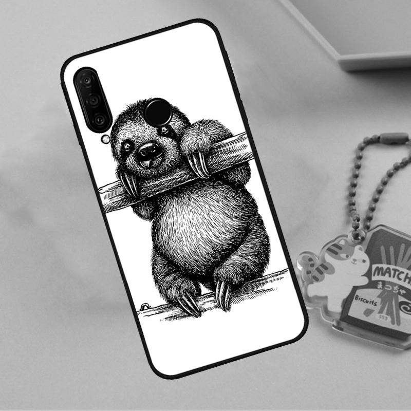 Милый Кавайный Лицо Ленивца Для Huawei Nova Y90 Y70 Y60 Y61 Y91 Y72 9 10 SE 12i 12s 11i 5T P60 Pro P20 P30 P40 Lite Чехол