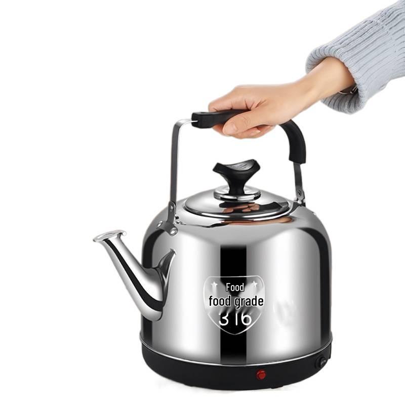 Электрический чайник из нержавеющей стали большой емкости с автоотключением и свистком