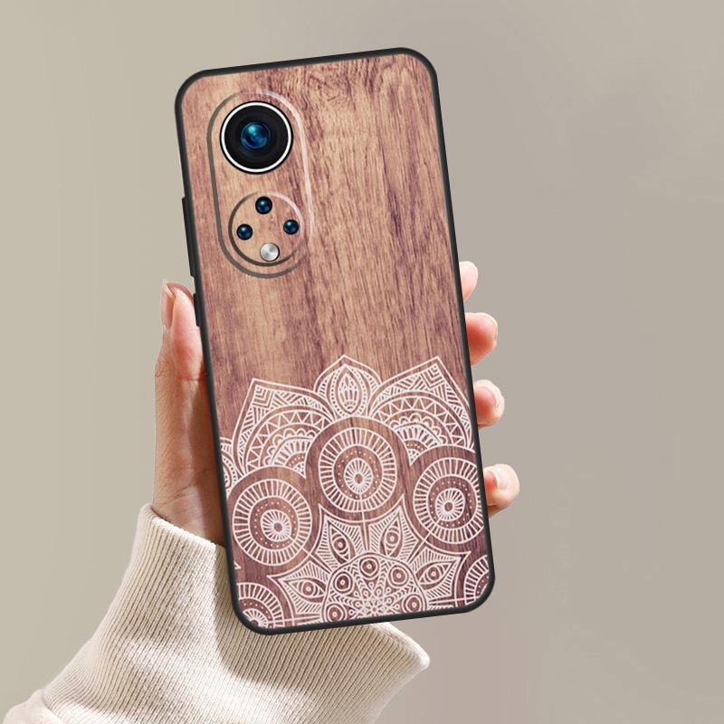 Деревянный Чехол- Mandala Цветочный Для Honor Magic 5 6 7 8 Pro 200 400 Lite 50 70 90 Win RT X8c X8b X9a X9b X9c X9d Чехол