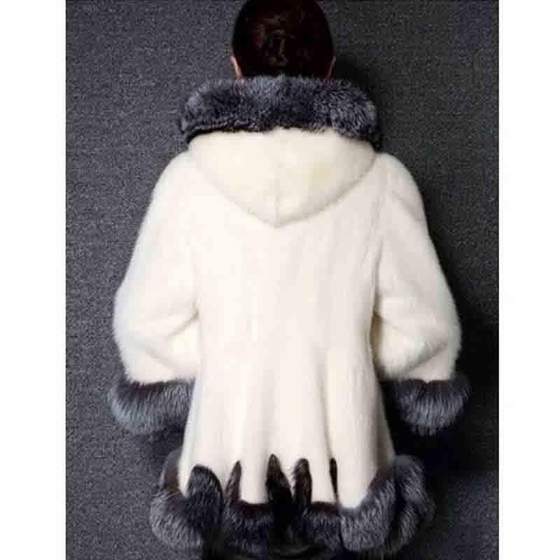 Fashion Plus Size Coat Luxury Long Faux Fur Coat Ladies Warm Coat Outwear
