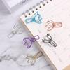 DIY School Stationery Solid Color Metal Fish Clip Office Supply Binder Clip Hollowed Out Design