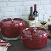 Staub Double Handed Pot Pico Cocotte Round 18cm Oven Safe Bordeaux