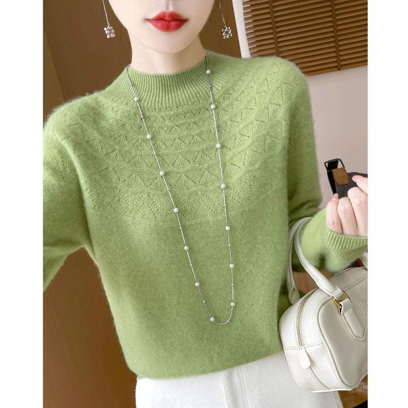 Женский кашемировый свитер Qinghe кашемир 30% кашемир 70% шерсть теплый и модный универсальный осенне-зимний