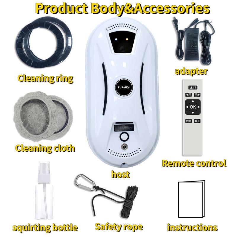 Модный бытовой автоматический робот для мытья окон, многофункциональная машина для мытья окон с электрическим пультом дистанционного управления