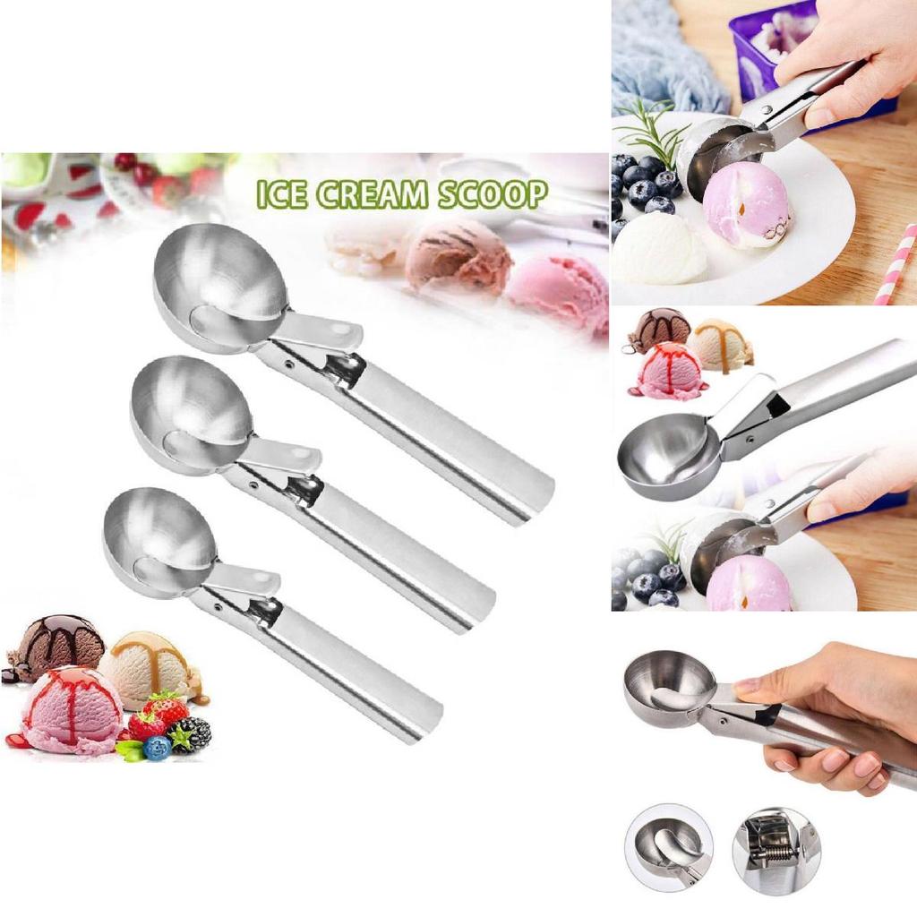 Премиальная ложка для мороженого из нержавеющей стали с удобной ручкой и стильным дизайном для легкого сервирования