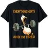 Funny Duck Fitness Black T-shirt for Men Fun Humour Text 3D Print Hip Hop Tee Shirts Summer Gym Sport Breathable Fashion Top