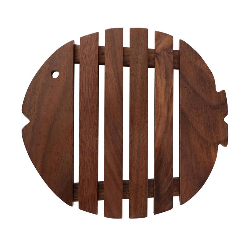 Деревянный подстаканник в форме милой рыбки, деревянные подставки под стол, коврики для тарелок, подставка под чашку, декоративная подставка для обеденного стола, аксессуары