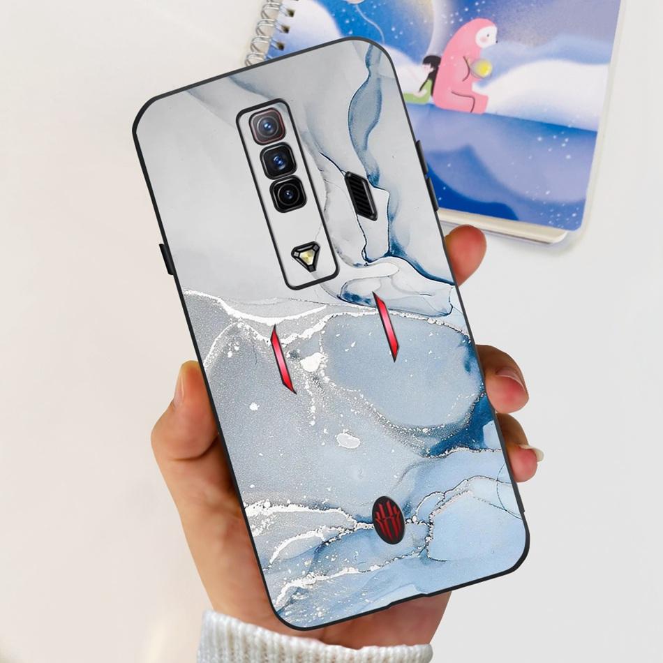 Чехол для ZTE Nubia Red Magic 7 7S Pro Zte nubia REDMAGIC 7S 7Pro Модный Крутой Узор Черный Силикон Мягкие Чехлы для Телефона