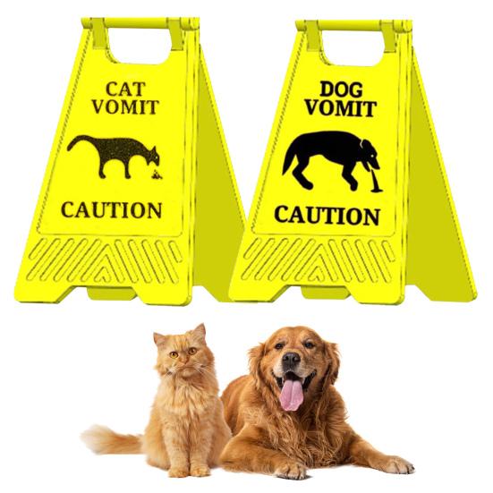 Знак «Рвота кошки» 3,9 дюйма, 3D-печатный предупреждающий знак для рвоты кошки или собаки, предупреждающий знак «Рвота кошки или собаки» для домашнего декора, подарок любителям кошек