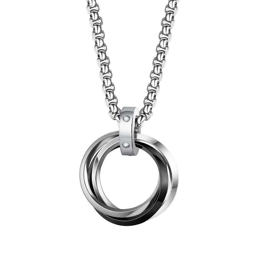 Hot Selling Stainless Steel Creative Pendant Necklace For Women Men Zircon Gift Accessories Valentine Day Gifts