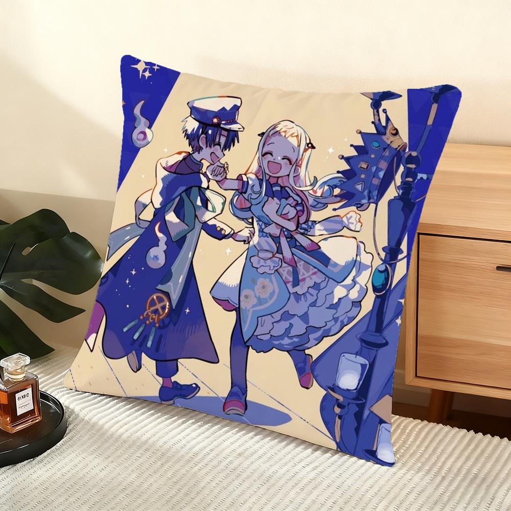 Jjibaku Shounen Hanako Kun Cushion Cover Soft Short Plush Pillow Cover Smooth Cozy Texture Aesthetic Cushion Case Home Decor
