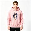 Men Anime Character Print Pullover Hoodie Casual Long Sleeve Sweatshirt for Daily Wear