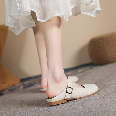 Обувь для беременных, мягкая подошва, тапочки с закрытым носком, женская обувь для ленивых, тапочки с пяткой, модная обувь