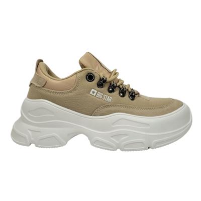 Женские спортивные туфли BIG STAR JJ274A222 - бежевые р. 39