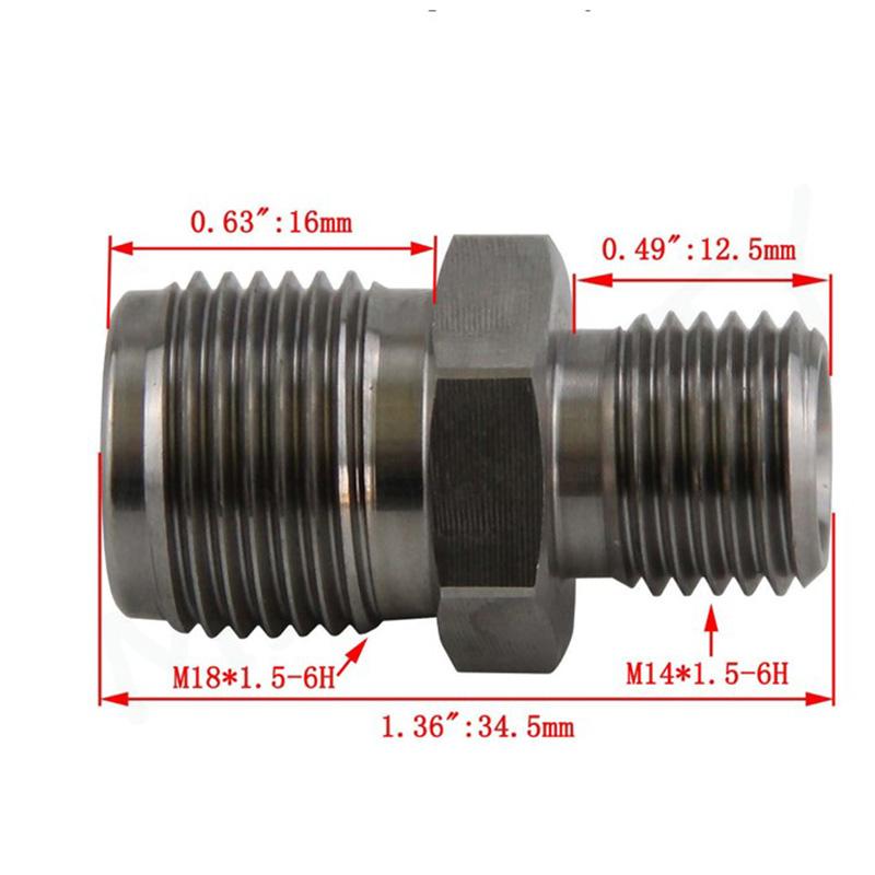 PPR Fuel Rail Plug M14x1.5 to M18x1.5 Fuel Adapter Stainless Steel Fuel Rail Ported Fitting for Chevrolet Auto Accessories Fuel System Fittings7