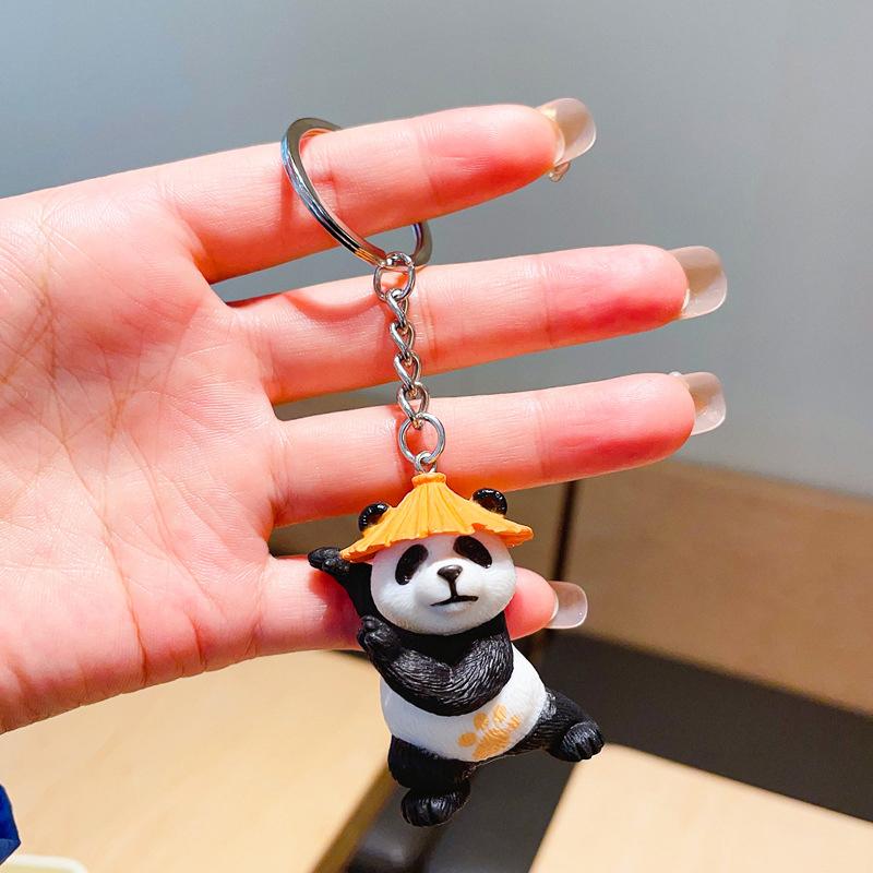 Брелок-подвеска в виде мультяшной панды Милый брелок-подвеска в виде панды Изысканный универсальный рюкзак Украшения Аксессуары Подарки