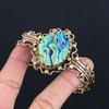 Abalone Shell Bangle 999 Copper Wire Wrapped Jewelry, Handmade Gemstone Bangle Jewelry, For Wedding Gift
