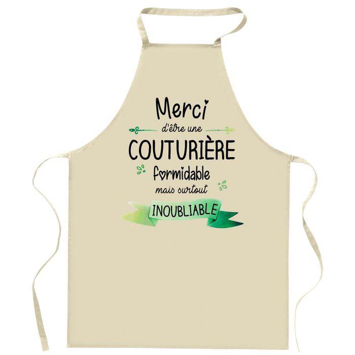 Tablier de cuisine - Impression Bretonne - Coton robuste - Liens ajustables - Impression durable