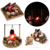 Micro Landscape Miniatures Campfire Dollhouse Bonfire Villa Scene Model Fairy Garden Decor