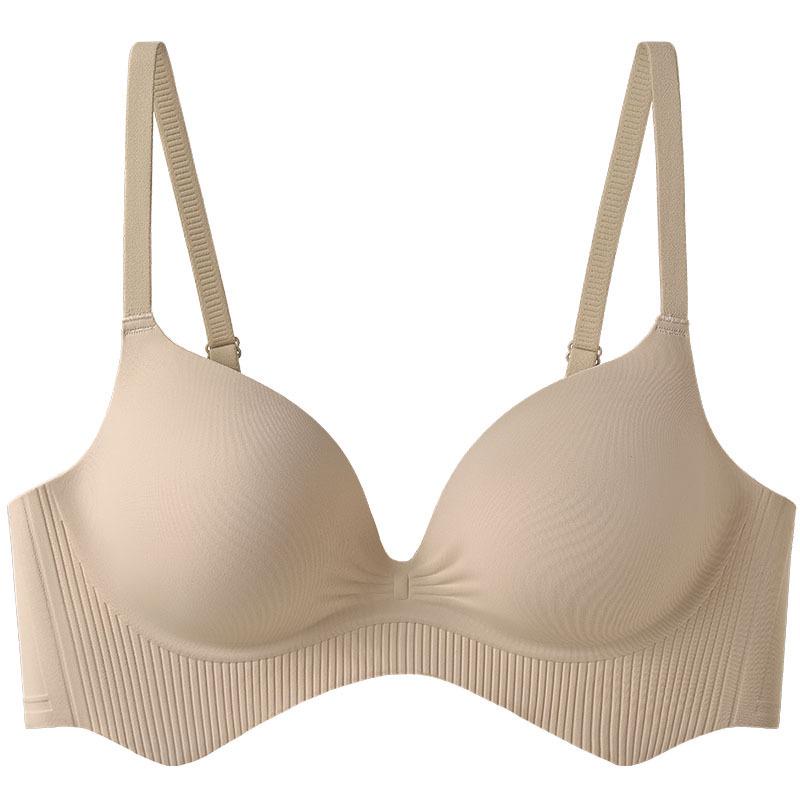 Gathered Deep V Round Cup Bra for Enhanced Bust and Beautiful Back