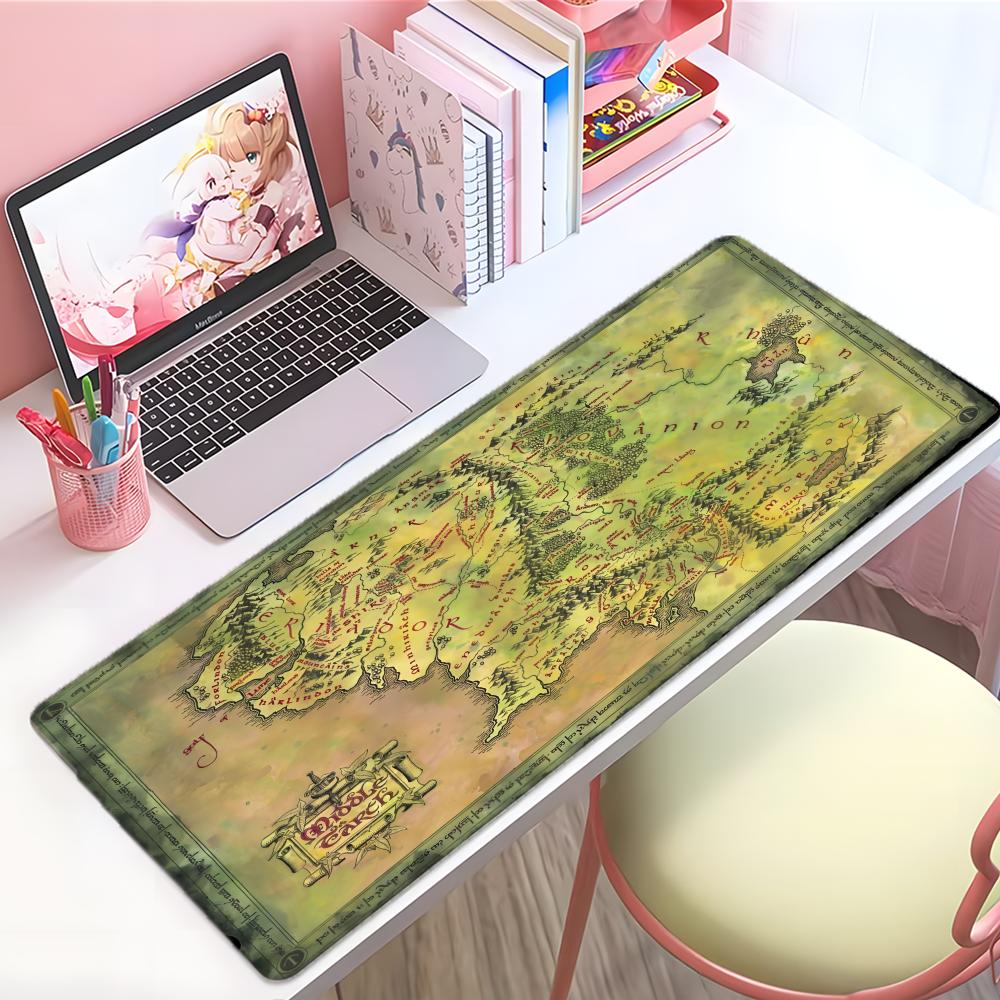 Epic Fantasy Movie Rrings Of The Lords Mouse Pad Large Thick Desk Pad Stitched Edges Gaming Mouse Mat For Pc