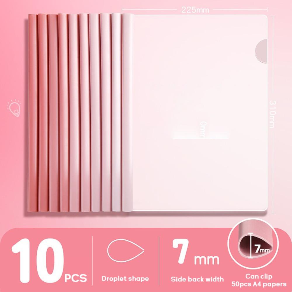 10 шт./комплект Вытяжной стержень Папка для файлов формата А4 Водонепроницаемый Офисный органайзер для документов Зажим для хранения контрольных работ Студенты
