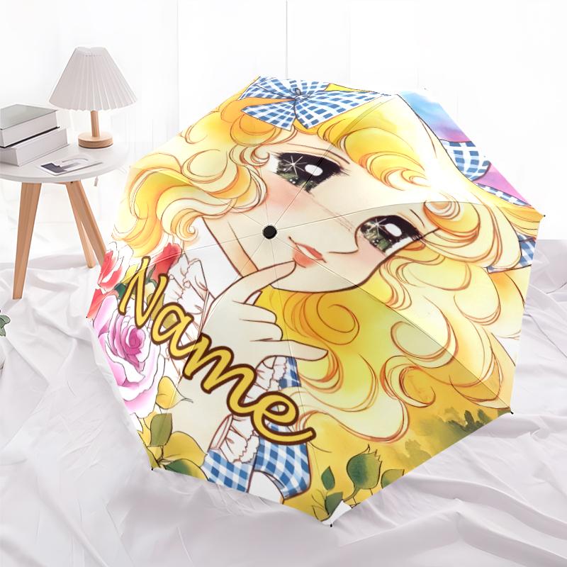 Personalized Name Candy Candy Print Umbrella - Automatic Open/Close, Eight-Rib Durable Frame, Automatic Folding Umbrella