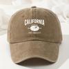 Baseball Hat Outdoor Casual Running Cap Retro Washed Casual Curved Brim Letter Print Baseball Cap