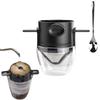 Kasanidika Coffee Dripper with Stainless Steel Filter, No Paper Coffee Filter Required [1 Piece (Includes 1 Spoon)] Drip Coffee Server, Double-Layer