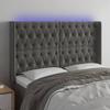 VidaXL LED Headboard Bedroom Furniture Double Bed Accessory Head of Bed Frame Interior Dark Grey 3124439