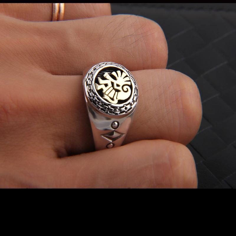 100% серебро 925 пробы, импортное оригинальное подлинное новое индийское тайское серебряное кольцо со святым покровителем