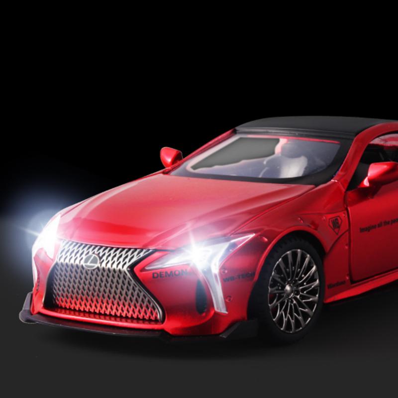 1/32 LEXUS LC500 литой спортивный автомобиль модель игрушечный гоночный автомобиль модель транспортного средства имитация звук и свет автомобиль игрушки коллекционный детский подарок