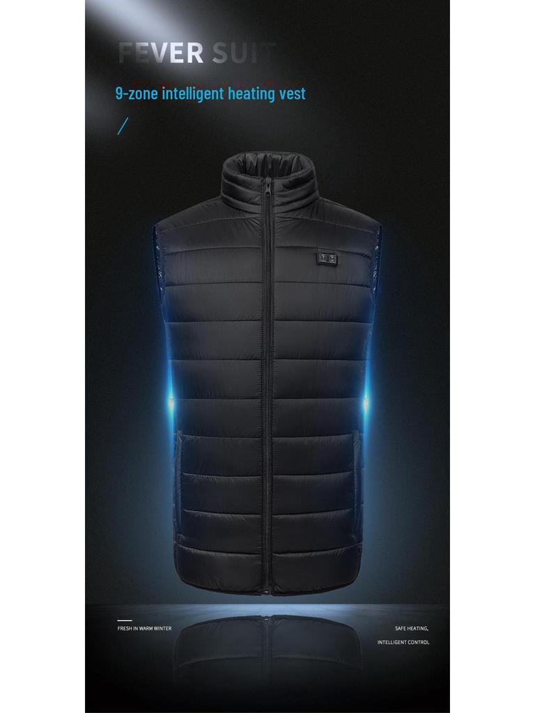 Nine-Zone USB Heated Vest - Smart Design for Couples - Stay Warm with Constant Temperature Heating - New Style Technology