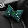 1 шт. Алмазная подушка для шеи автомобиля с бантом, Автомобильный подголовник, Поддержка сиденья, Подушки для поясницы, Автомобильные аксессуары для женщин