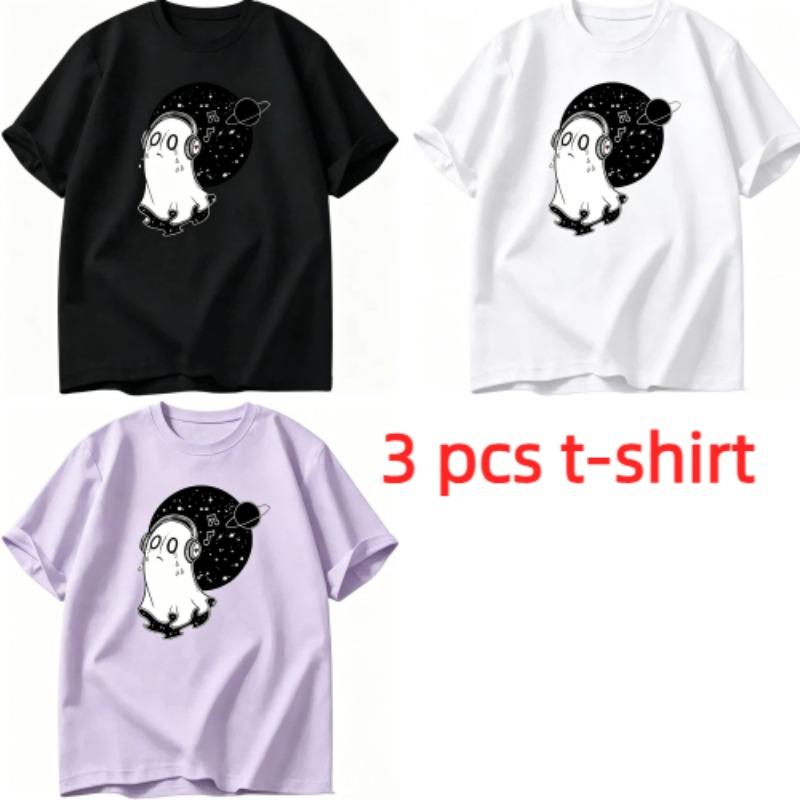 Trendy Anime Cartoon Print Men's T-Shirts Summer Fashion Street Outdoor Casual T-shirt Tops for Men's and Women's Tees Top
