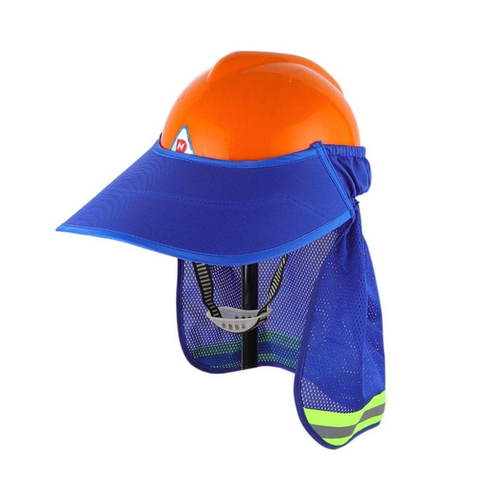 Netting Reflective Hat Brim Breathable Safety Helmet Sunshade Reflective Stripe Cap Cover  Travel