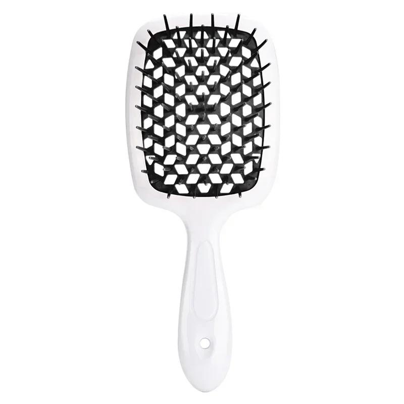 Mesh Hollow Comb with Pvc Box Massage Comb Straight Hair Styling Brush Hairdressing Quick Drying of Hair Blowing Barber Brush