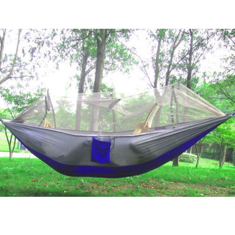 Spacious Double Person Hanging Hammock Bed With Anti-mosquito Net For Camping