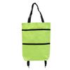 Foldable Roller Shopping Bag with Rotary Wheels Large Capacity Great Load Bearing Straps Waterproof Fabric Smooth Zipper Retractable Trailer