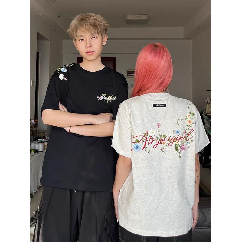 Летняя модная мужская футболка с короткими рукавами, минималистичный топ с круглым вырезом и короткими рукавами, парная футболка